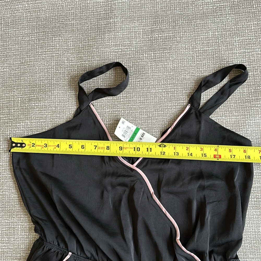 INC intimate, sleepwear black with pink trim romper new. International Concepts - Picture 12 of 12
